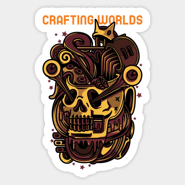 skull Sticker by Moreira.art